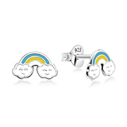 E-16051 - 925 Sterling silver stud with Enamel color.