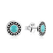 E-16095 - 925 Sterling silver stud with Enamel color.