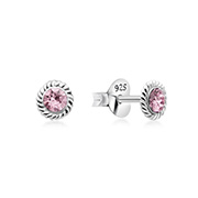 E-404 - 925 Sterling silver stud with crystals.