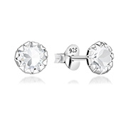 E-4259 - 925 Sterling silver stud with crystals.