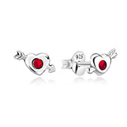 E-4558 - 925 Sterling silver stud with crystals.
