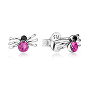 E-6133 - 925 Sterling silver stud with crystals.