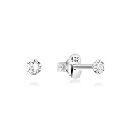 E-8350 - 925 Sterling silver stud with crystals.