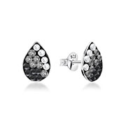E-9025 - 925 Sterling silver stud with multi crystals.