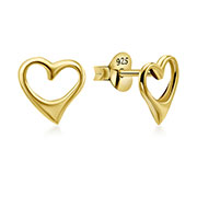 EP-5069 - Plain gold plated sterling silver stud.