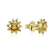 EP-5366 - Plain gold plated sterling silver stud.