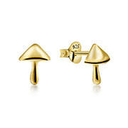 EP-5406 - Plain gold plated sterling silver stud.