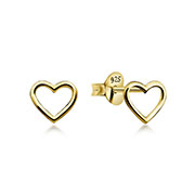 EP-5739 - Plain gold plated sterling silver stud.