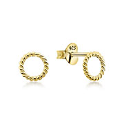 EP-5779 - Plain gold plated sterling silver stud.