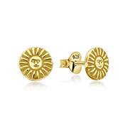 EP-5812 - Plain gold plated sterling silver stud.
