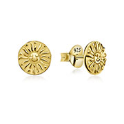 EP-5813 - Plain gold plated sterling silver stud.