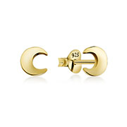 EP-5852 - Plain gold plated sterling silver stud.