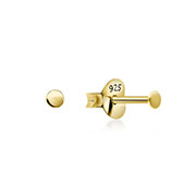 EP-6146 - Plain gold plated sterling silver stud.