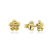 EP-6196 - Plain gold plated sterling silver stud.