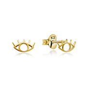 EP-6213 - Plain gold plated sterling silver stud.