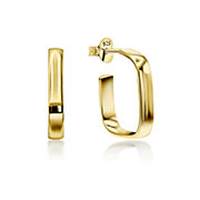 EP-6215 - Plain gold plated sterling silver stud.