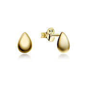 Plain gold plated sterling silver stud.