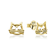 EP-6224 - Plain gold plated sterling silver stud.