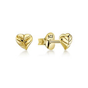 EP-6226 - Plain gold plated sterling silver stud.