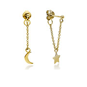 EP-6242 - Plain gold plated sterling silver stud.