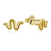 EP-6244 - Plain gold plated sterling silver stud.