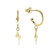 EP-6254 - Plain gold plated sterling silver stud.