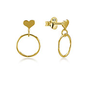 EP-6272 - Plain gold plated sterling silver stud.