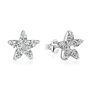 EZ-039 - 925 Sterling silver stud with cubic zircon.