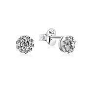 EZ-1222 - 925 Sterling silver stud with cubic zircon.