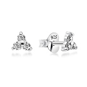 EZ-1261 - 925 Sterling silver stud with cubic zircon.