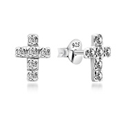 EZ-1307 - 925 Sterling silver stud with cubic zircon.