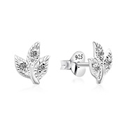 EZ-1335 - 925 Sterling silver stud with cubic zircon.