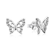 EZ-1367 - 925 Sterling silver stud with cubic zircon.