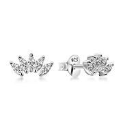 EZ-1370 - 925 Sterling silver stud with cubic zircon.