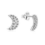 EZ-1375 - 925 Sterling silver stud with cubic zircon.