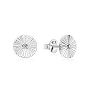 EZ-1431 - 925 Sterling silver stud with cubic zircon.