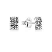EZ-1435 - 925 Sterling silver stud with cubic zircon.