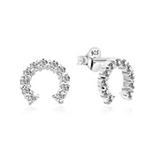 EZ-1450 - 925 Sterling silver stud with cubic zircon.