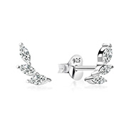 EZ-1502 - 925 Sterling silver stud with cubic zircon.