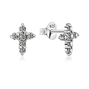 EZ-1504 - 925 Sterling silver stud with cubic zircon.