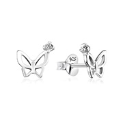 EZ-1534 - 925 Sterling silver stud with cubic zircon.