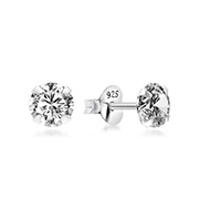 EZ-194 - 925 Sterling silver stud with cubic zircon.