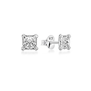 EZ-275 - 925 Sterling silver stud with cubic zircon.