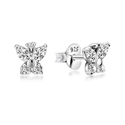 EZ-589 - 925 Sterling silver stud with cubic zircon.