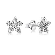 EZ-695 - 925 Sterling silver stud with cubic zircon.