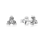 925 Sterling silver stud with cubic zircon.