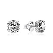 EZ-925 - 925 Sterling silver stud with cubic zircon.