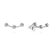 EZ-943 - 925 Sterling silver stud with cubic zircon.