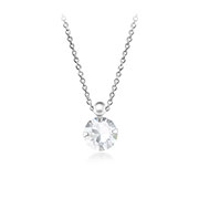 N-1272 - 925 Sterling silver necklace with cubic zircon.