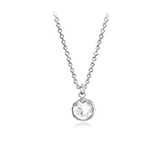 N-1279 - 925 Sterling silver necklace with cubic zircon.